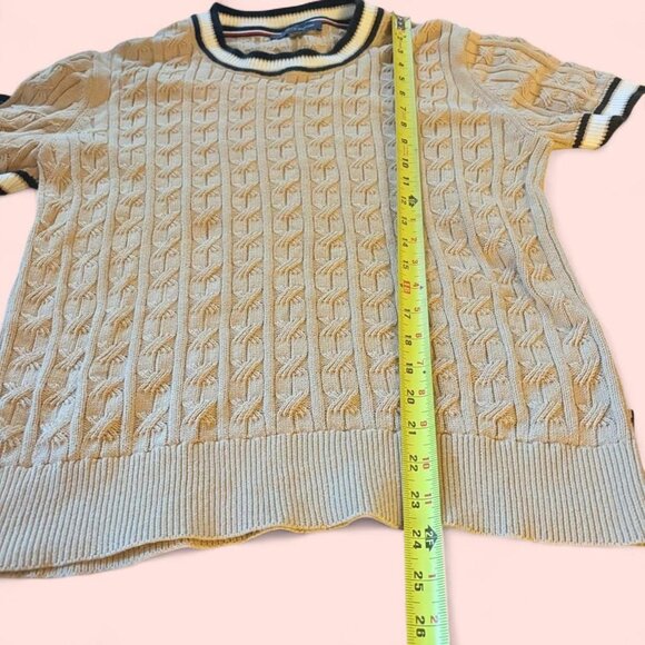 Tommy Hilfiger Cable Knit Short Sleeve Sweater – X - Picture 5 of 6
